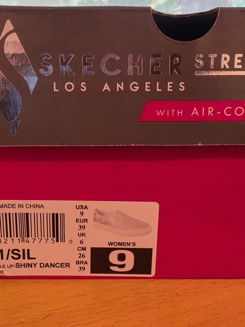 Skechers Silver Pearl-Embellished Slip-On Sneakers